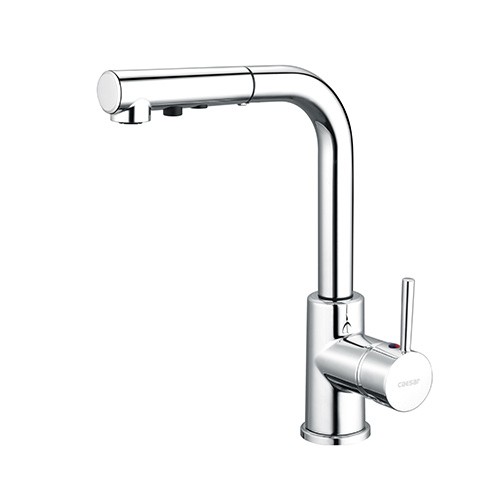 Vòi rửa bát nóng lạnh Caesar K915C (dây rút)