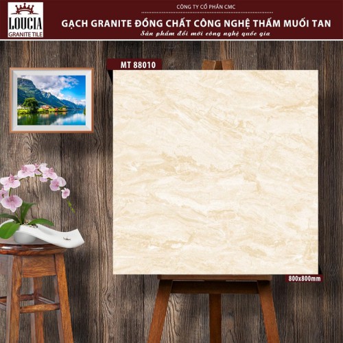 Gạch lát nền Granite 80x80cm công nghệ thấm muối tan CMC MT 88010