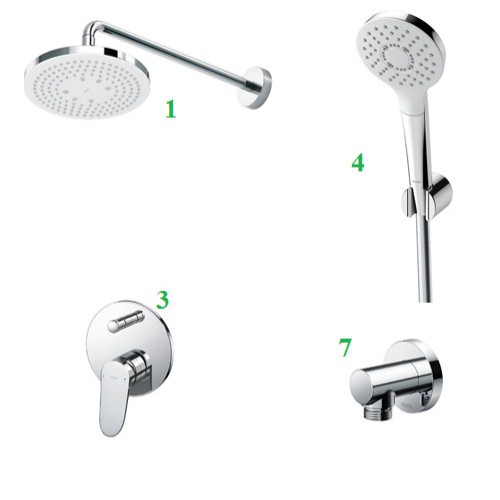 Sen tắm âm tường TOTO 4 chi tiết TBW01004A-TBS04304B-TBW01010A-TBW01014B