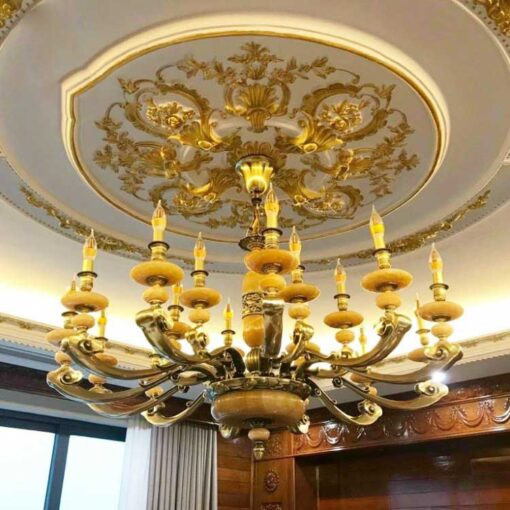 Đèn Chùm Đồng Đá 8244T18