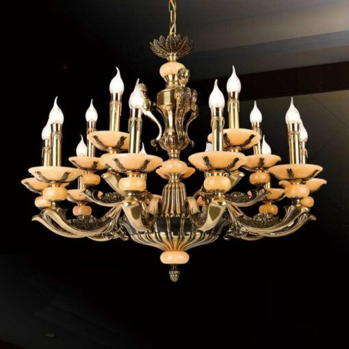 Đèn Chùm Đồng Đá 8257T15