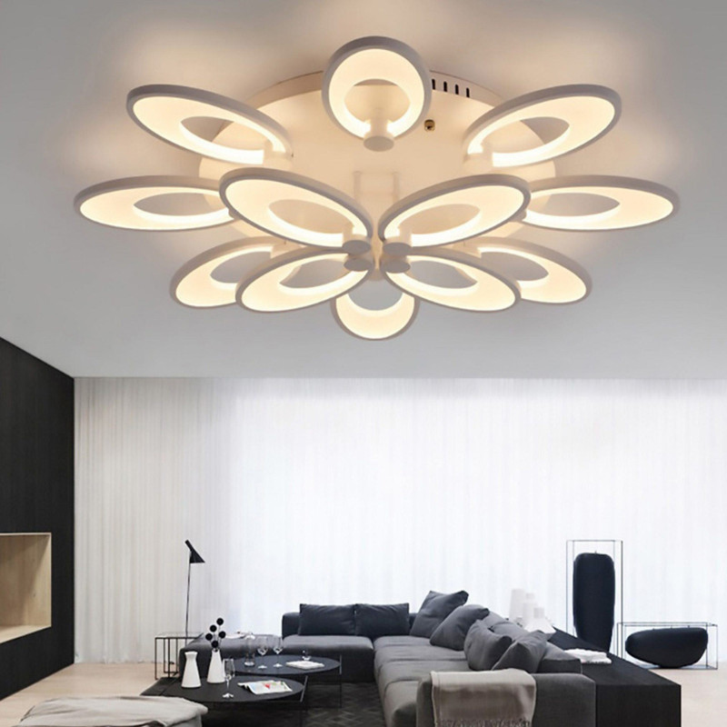Đèn ốp trần Mica hiện đại 12 cánh MO906