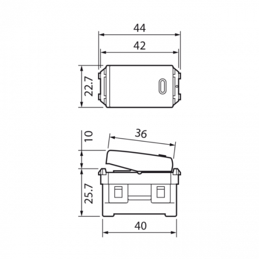 Công tắc Panasonic đảo chiều có đèn báo khi off – Wide series
