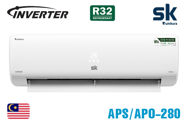 Điều hòa Sumikura 28000BTU 1 chiều inverter APS/APO-280DC