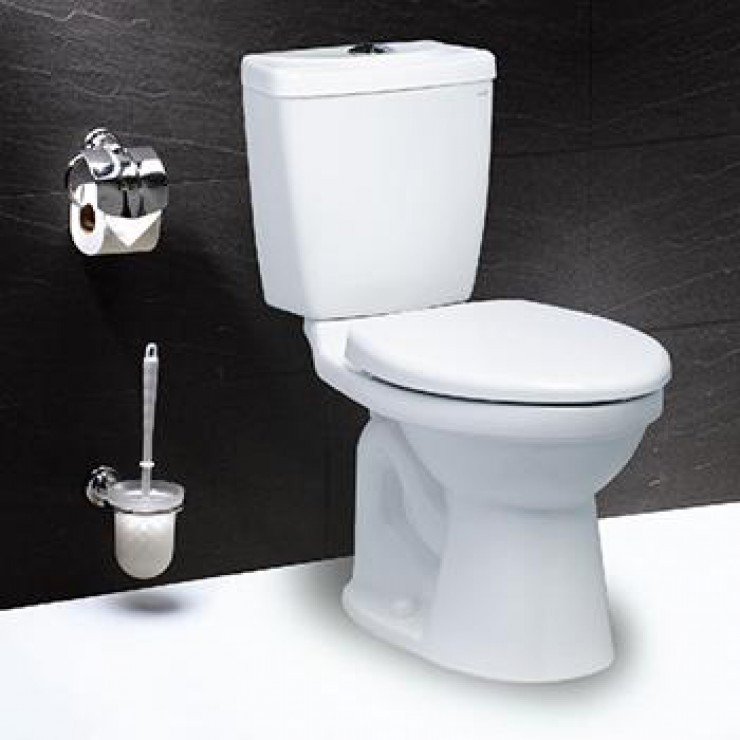 Bồn Cầu CAESAR CT1325 Thùng T1125 1 Nhấn Nắp Thường