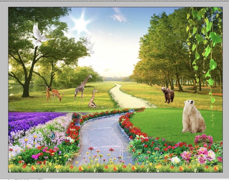 Gạch tranh trang trí HD 031