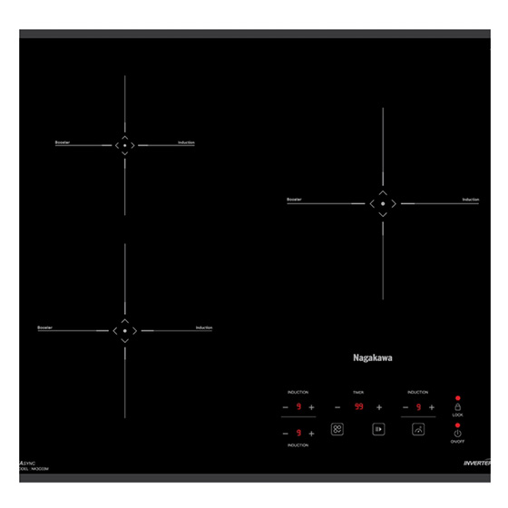 Bếp từ 2 lò nấu Nagakawa NAG1202M - Image 3