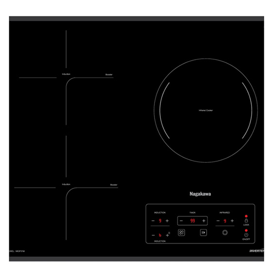 Bếp từ 2 lò nấu Nagakawa UltraSlim NK2C28M - Image 3