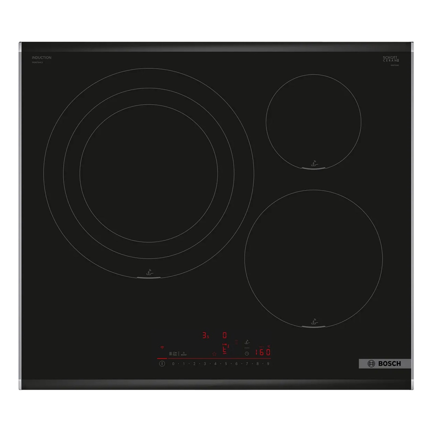 Bếp từ âm 3 vùng nấu BOSCH PID675HC1E SERIES 6