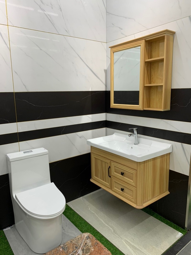 Bộ chậu kết hợp chậu giặt có chân Miken HM311 (700/800x480x210mm) - Image 6