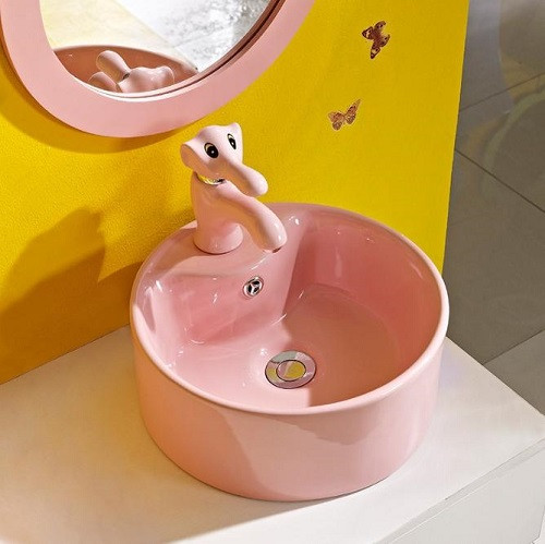 Bộ chậu vòi lavabo trẻ em mẫu giáo mầm non Miken MKV-324 - Image 4