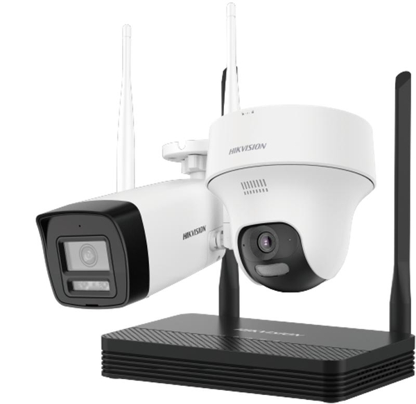 Bộ KIT camera Hikvision Wifi NKS422W02H (1 box NVS + 1 cam dome 2MP + 1 cam thân 2MP)