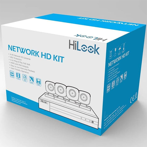 Bộ KIT Camera HiLook Hikvision IK-4042TH-MH/P (NVR 4 cổng PoE + 4 camera IP Dome 2MP) - 2