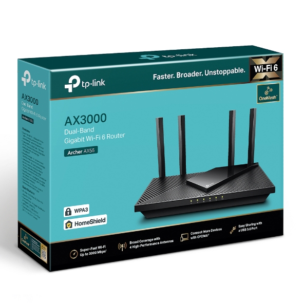 Bộ phát wifi 6 TP-Link Archer AX55 AX3000Mbps (hỗ trợ EasyMesh) - Image 2