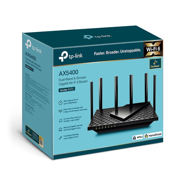 Bộ phát wifi 6 TP-Link Archer AX72 (Chuẩn AX/ AX5400Mbps/ 6 Ăng-ten ngoài/ Wifi Mesh) - Image 2
