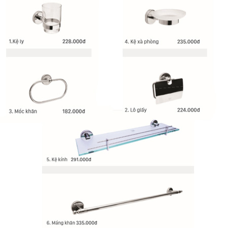 Bộ phụ kiện phòng tắm Đình Quốc DQ8010 - Image 5