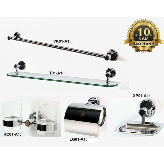 Bộ Phụ Kiện phòng tắm inox 304 5 món ARCHI A02 - Image 4