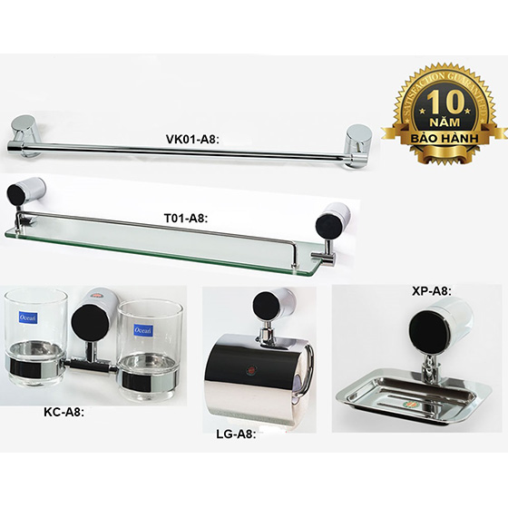 Bộ Phụ Kiện phòng tắm inox 304 5 món ARCHI A02 - Image 5