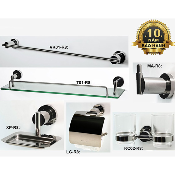 Bộ Phụ Kiện phòng tắm inox 304 6 món ARCHI R04 - Image 3