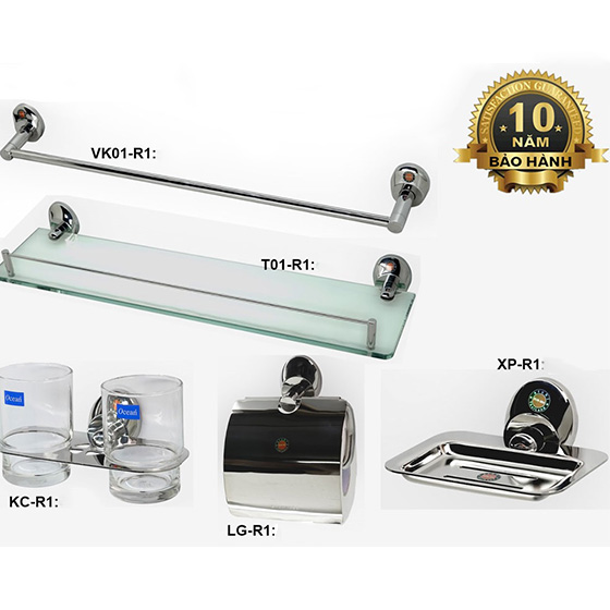 Bộ Phụ Kiện phòng tắm inox 304 6 món ARCHI R05 - Image 5