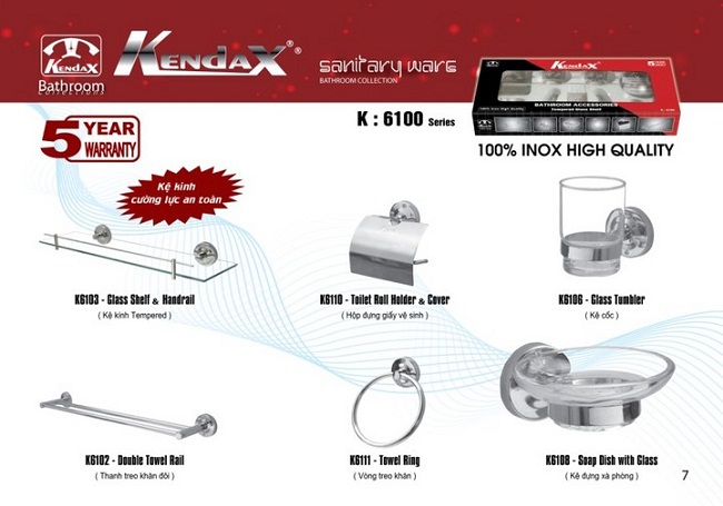 Bộ phụ kiện phòng tắm Kendax K6100 - Image 4