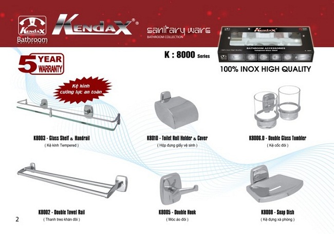 Bộ phụ kiện phòng tắm Kendax K6100 - Image 6
