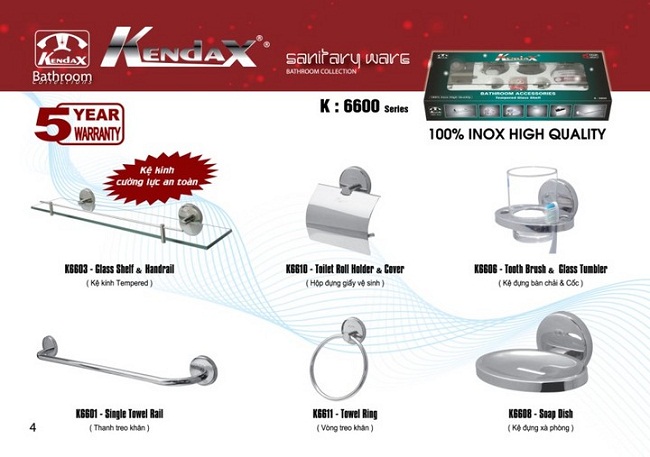 Bộ phụ kiện phòng tắm Kendax K6200 - Image 5