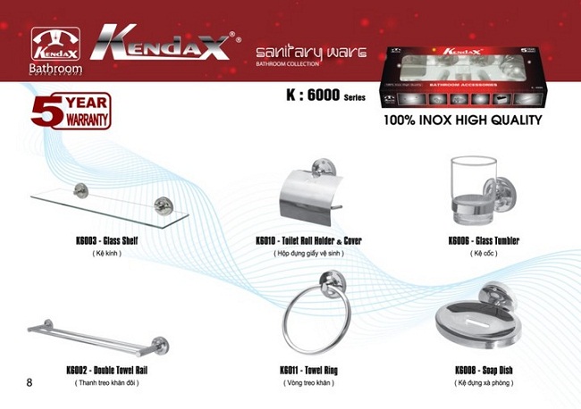 Bộ phụ kiện phòng tắm Kendax K6600 - Image 5