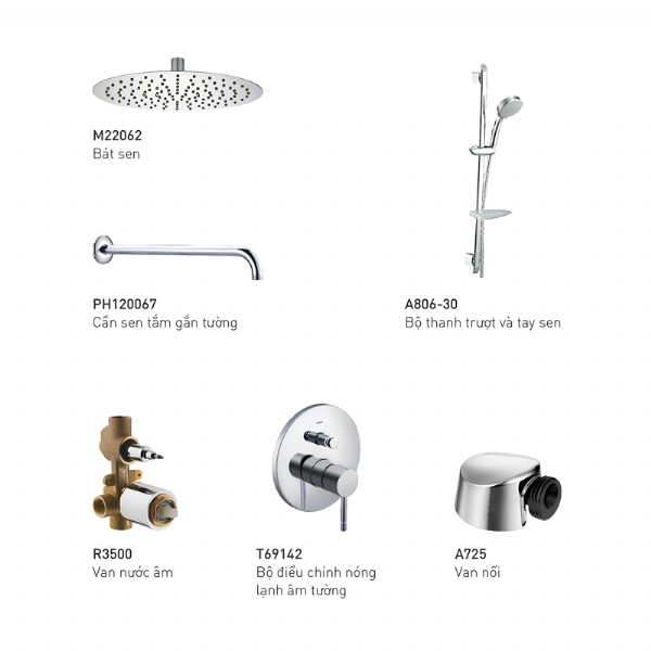 Bộ sen tắm cảm ứng nhiệt Noah MOEN 58400-2380-M22081 - Image 3