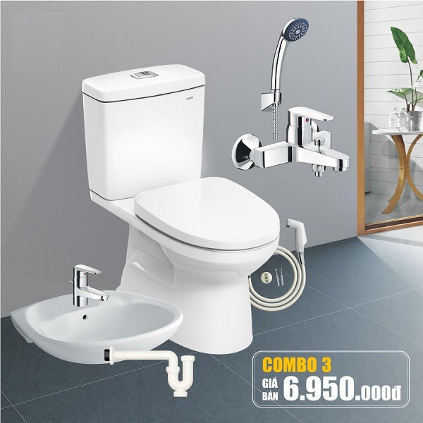 Bộ thiết bị vệ sinh giá rẻ HM002 - Image 3