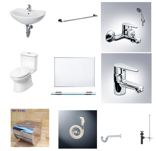 Bộ thiết bị vệ sinh giá rẻ HM003 - Image 5