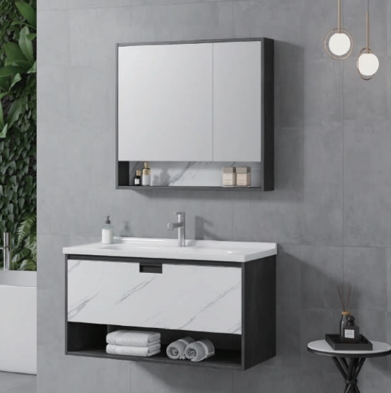 Bộ tủ chậu cao cấp đèn LED Mowoen MW6602-80 (800x470x520mm) - Image 5