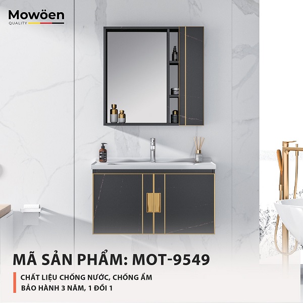 Bộ tủ chậu cao cấp đèn Led Mowoen MW6805S-80L (800x480x850mm) - Image 3