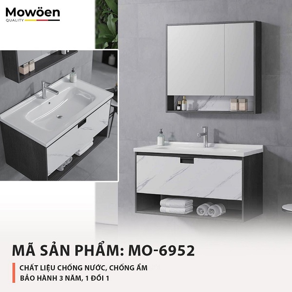 Bộ tủ chậu cao cấp Mowoen MW2805-60PVC (600x500x450mm) - Image 6