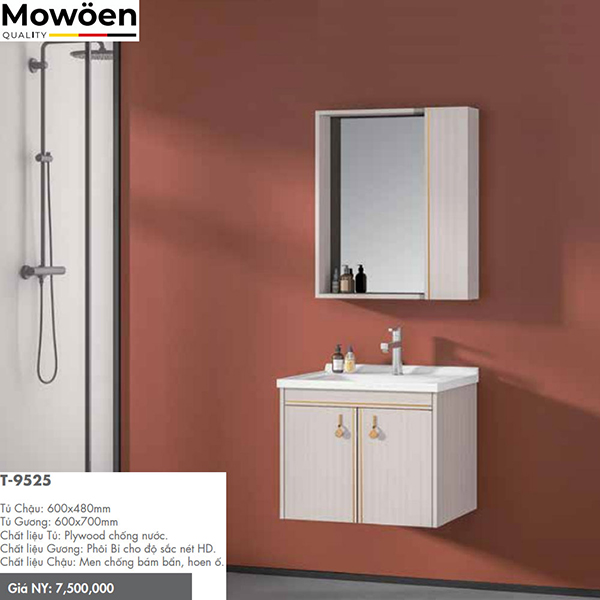 Bộ tủ chậu cao cấp Mowoen MW2868-100PVC (1000x500x450mm) - Image 4