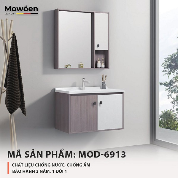 Bộ tủ chậu cao cấp Mowoen W6952-80 (800x470x520mm) - Image 5