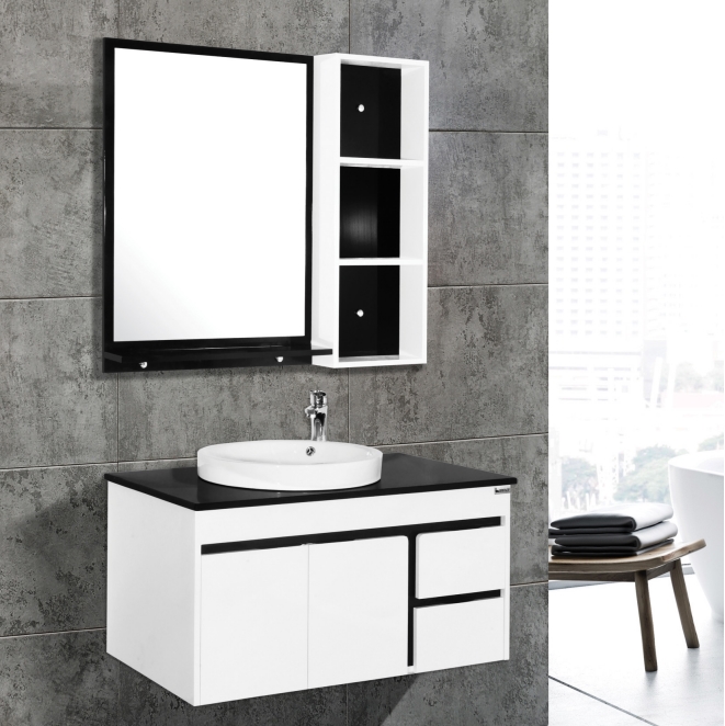 Bộ tủ chậu PVC Bross 715-1 (750x460mm) - Image 3