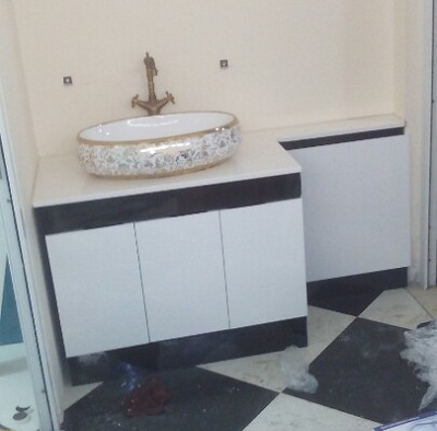 Bộ tủ chậu PVC cao cấp theo yêu cầu HM70 (650x500mm) - Image 3