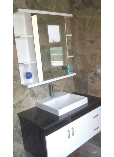 Bộ tủ chậu PVC may đo theo kích thước HM40