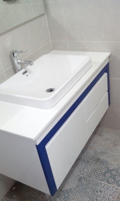 Bộ tủ chậu PVC may đo theo kích thước HM46