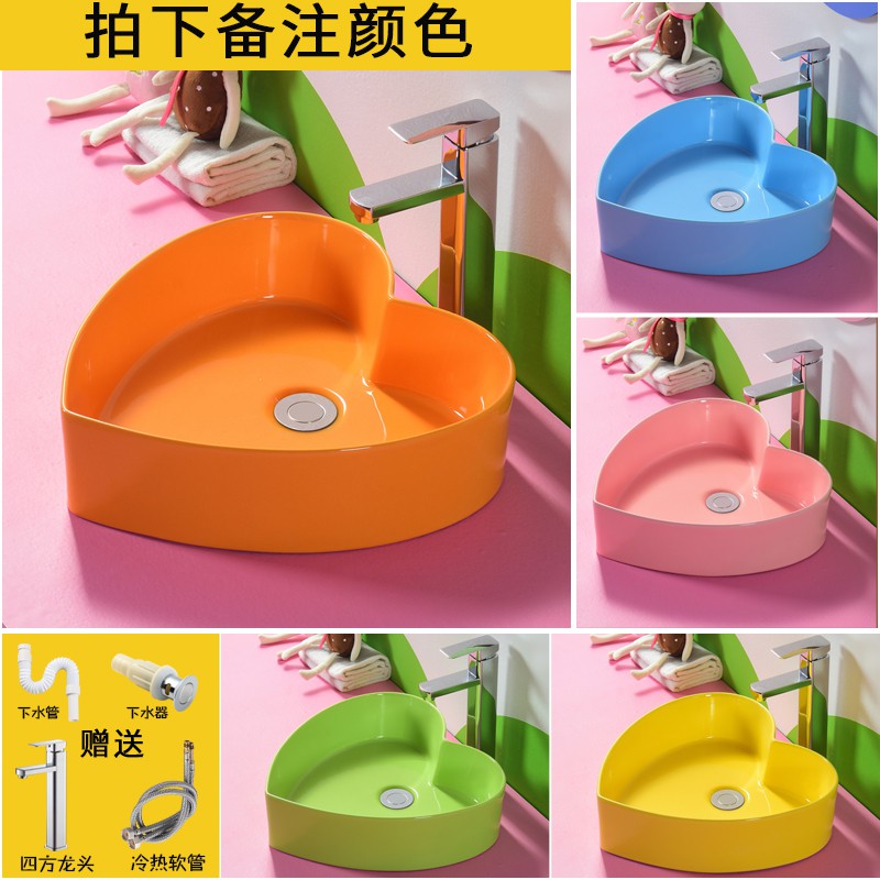 Bộ vòi chậu lavabo trẻ em bàn đá con voi xanh (Có các mầu lựa chọn) - Image 6
