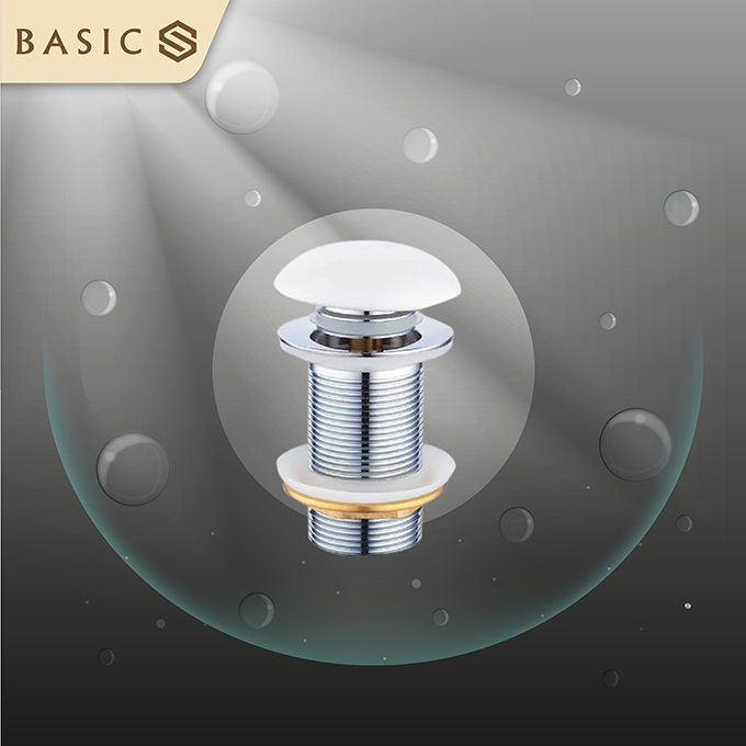 Bộ xả nhấn chậu lavabo Basic BP-21057 (Không lỗ xả tràn)