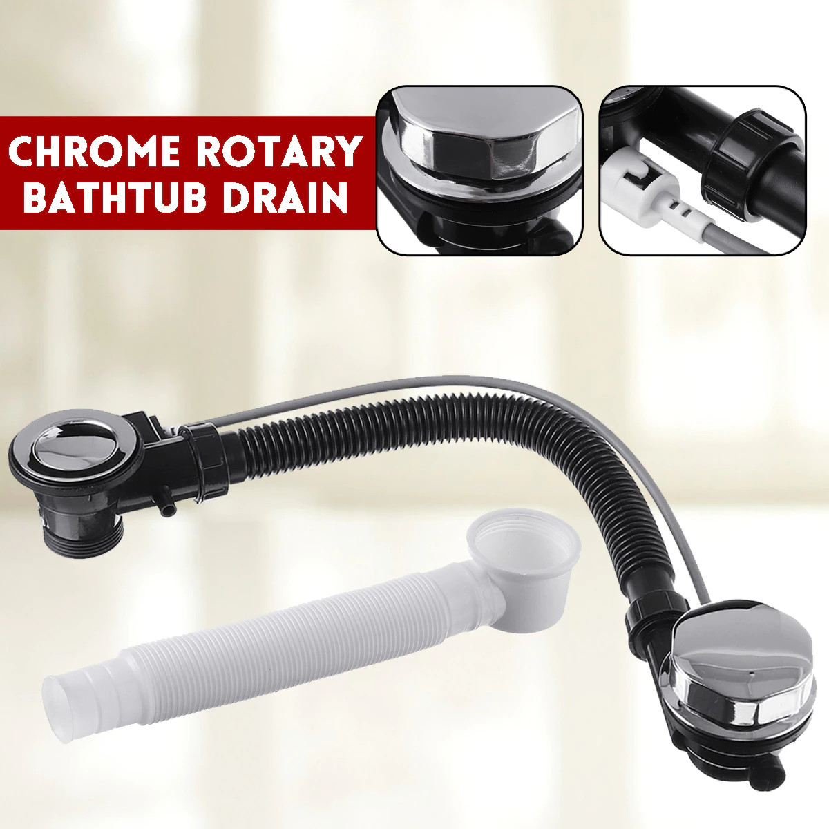Bộ xả nhấn chậu lavabo Basic BP-21057 (Không lỗ xả tràn) - Image 4