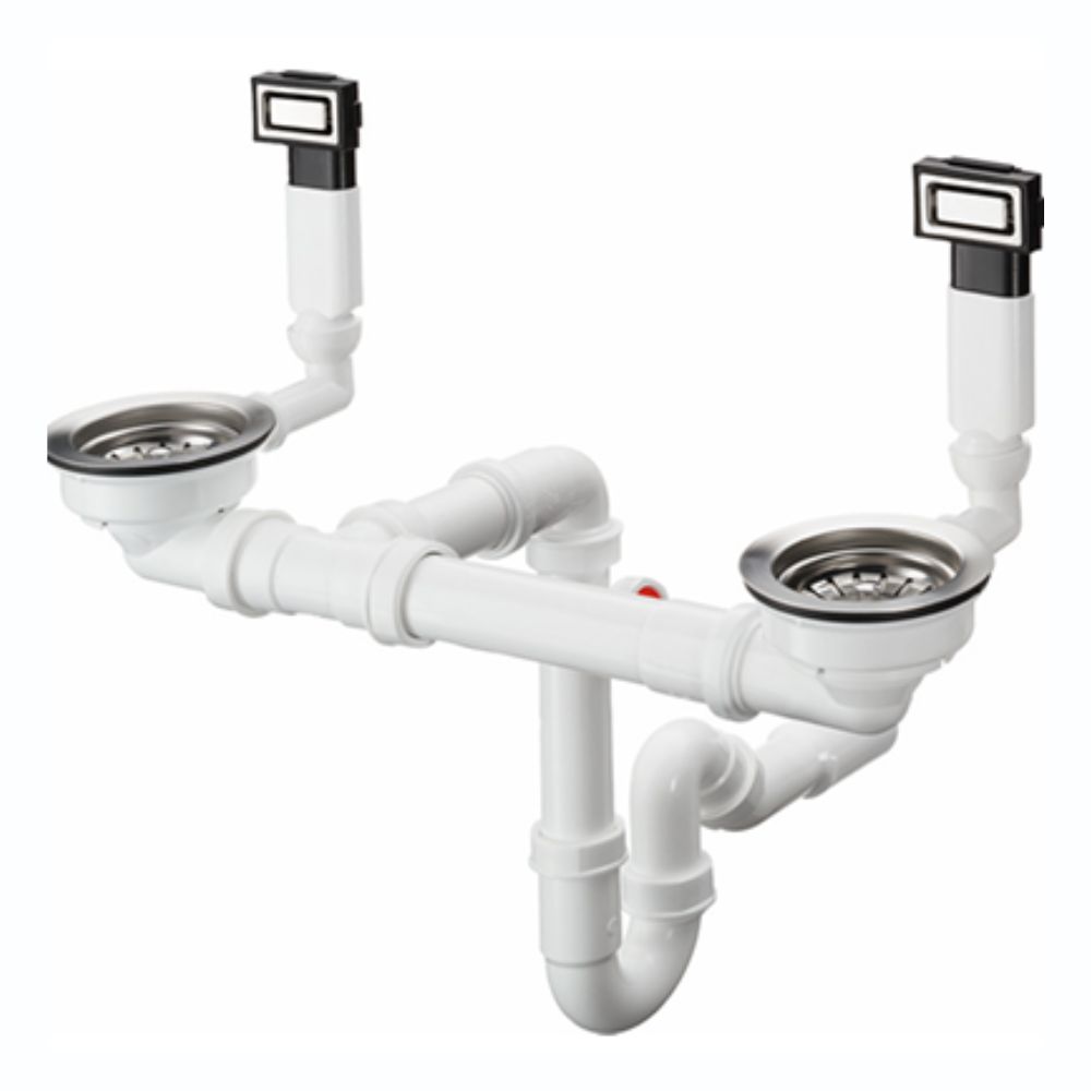 Bộ xả xi phông chậu rửa bát 2 hộc chống mùi hôi cao cấp Miken XFC-2H - Image 3