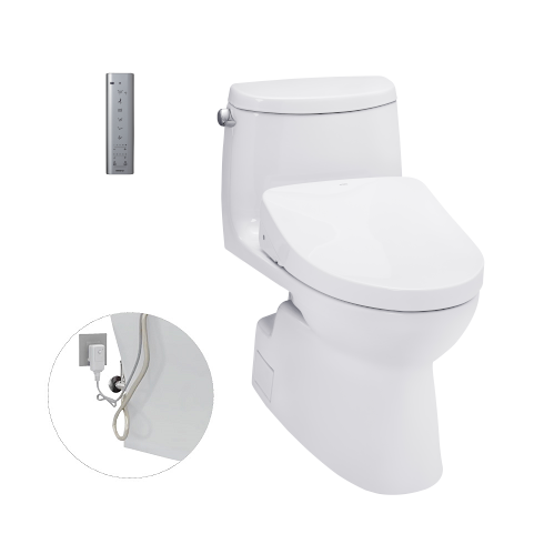 Bồn cầu 1 khối kèm nắp rửa điện tử TOTO MS889CDRW12 - Image 5