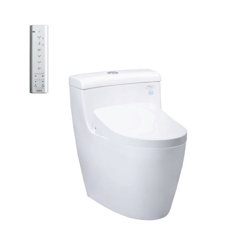 Bồn cầu 1 khối nắp rửa điện tử Washlet C2 Toto MS857DW16 - Image 4