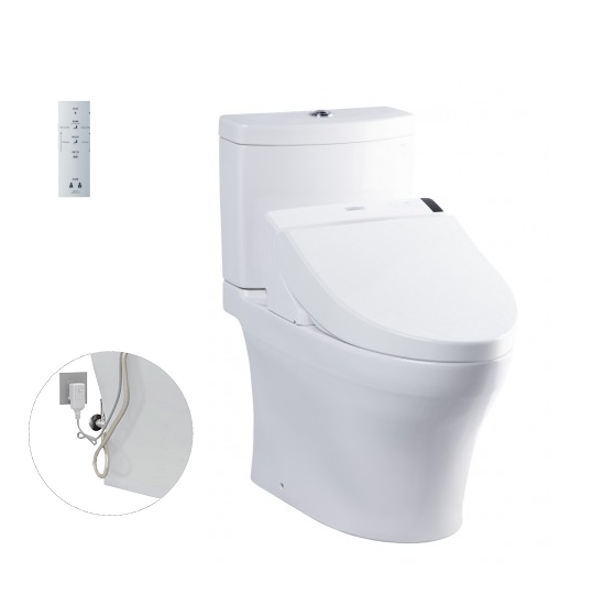 Bồn cầu 1 khối nắp rửa điện tử Washlet S7 Toto MS857CDW23 - Image 4