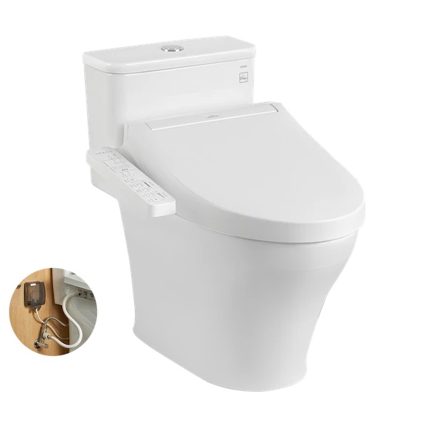 Bồn cầu 1 khối nắp rửa điện tử Washlet S7 Toto MS857CDW23 - Image 5