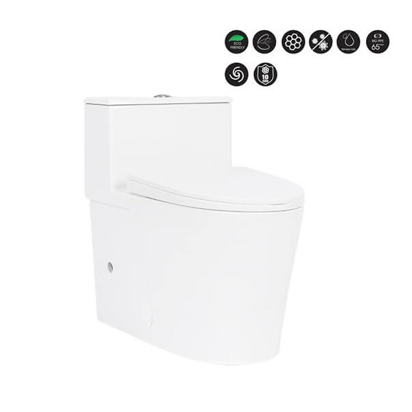 Bồn cầu 1 khối nắp thông minh Basic BSA-125 E - Image 4