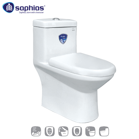 Bồn Cầu 1 Khối Saphias TS-115 - Image 5
